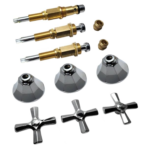 Chrome 3 Piece Rebuild Kit to Fit Briggs Faucets